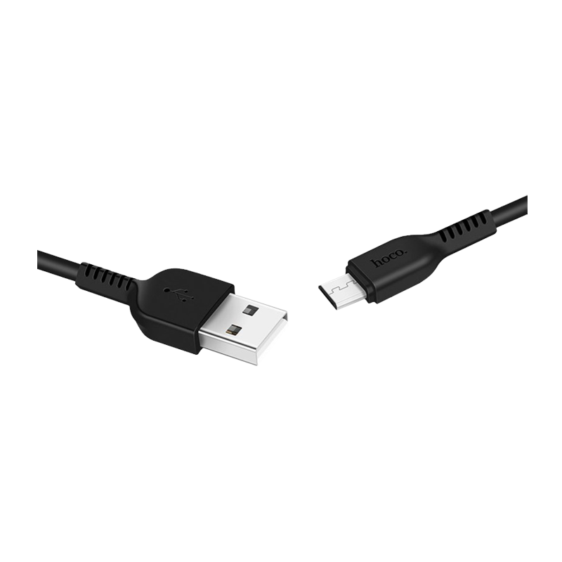 Кабель HOCO X20 USB (m)-microUSB (m) 2.0м 2.0A ПВХ черный (1/30/300)