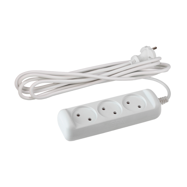 Удлинитель ЭРА UX 3р.Б/З 6A 1.5м белый (1/20)