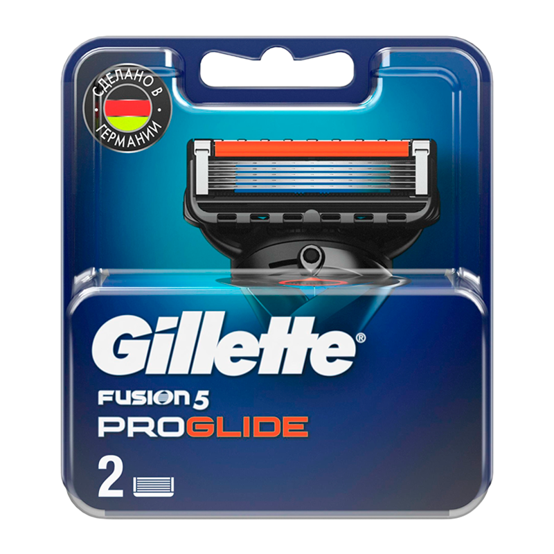 Сменные кассеты Gillette FUSION PROGLIDE 5 лезвий 2шт. (цена за 1 шт) (2/20)