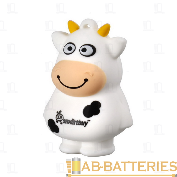 Флеш-накопитель Smartbuy Wild Коровка 16GB USB2.0 силикон белый