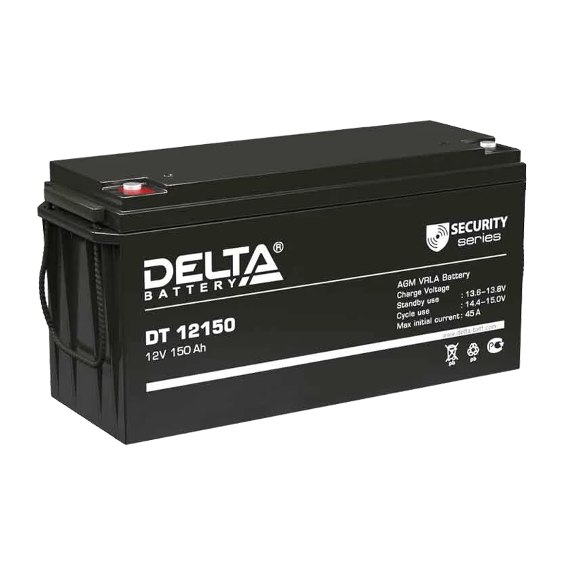 Аккумулятор свинцово-кислотный Delta DT 12150 12V 150Ah