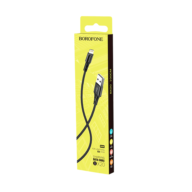 Кабель Borofone BX20 USB (m)-microUSB (m) 1.0м 2.0A нейлон черный (1/648)