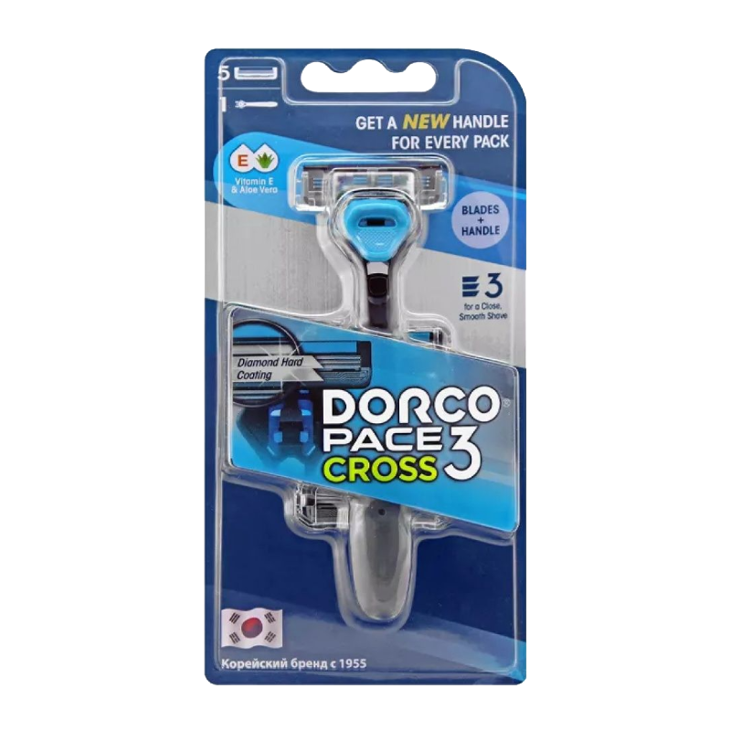 Бритва DORCO PACE 3 CROSS TRC 1005 3 лезвия 5 кассет (1/10)