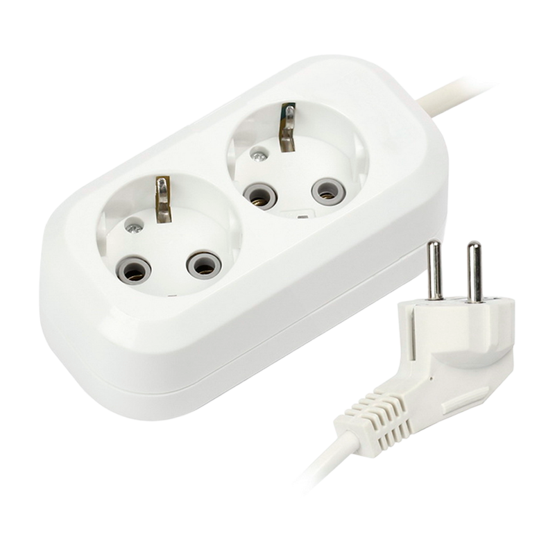 Удлинитель Smartbuy 2р.С/З 16A 2.0м ПВС 3x1мм² белый (1/40)