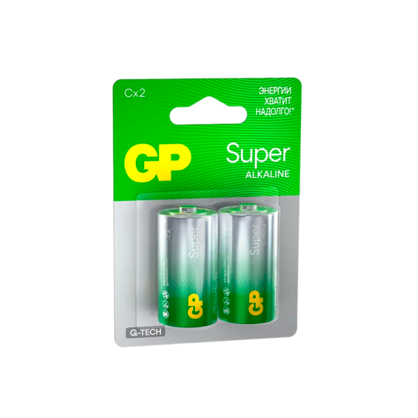 Батарейка GP Super G-Tech LR14 C BL2 Alkaline 1.5V (2/20/160)