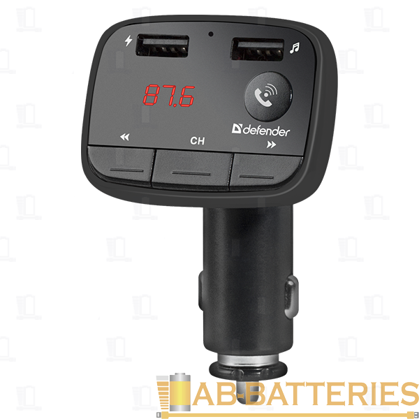 FM-трансмиттер Defender RT-Multy 2USB microSD черный (1/50)