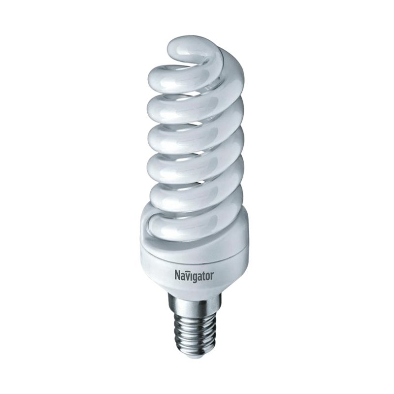 Лампа люминесцентная Navigator SH10 E14 15W 4000К 220-240V спираль (1/12/108)