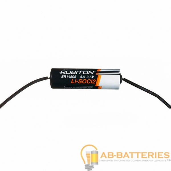 Батарейка ROBITON ER14505-AX LSC2400-AA-3.6V с аксиальными выводами PH1 (1/10/500)