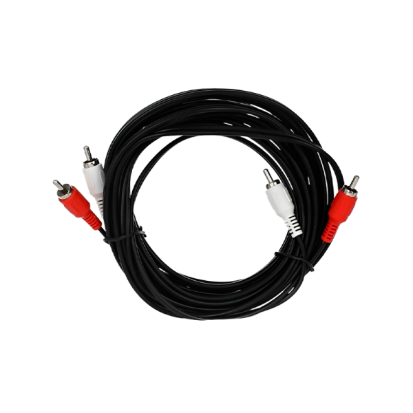 Кабель ENERGY POWER 2xRCA (m)-2xRCA (m) 5.0м ПВХ черный в пакете (1/300)