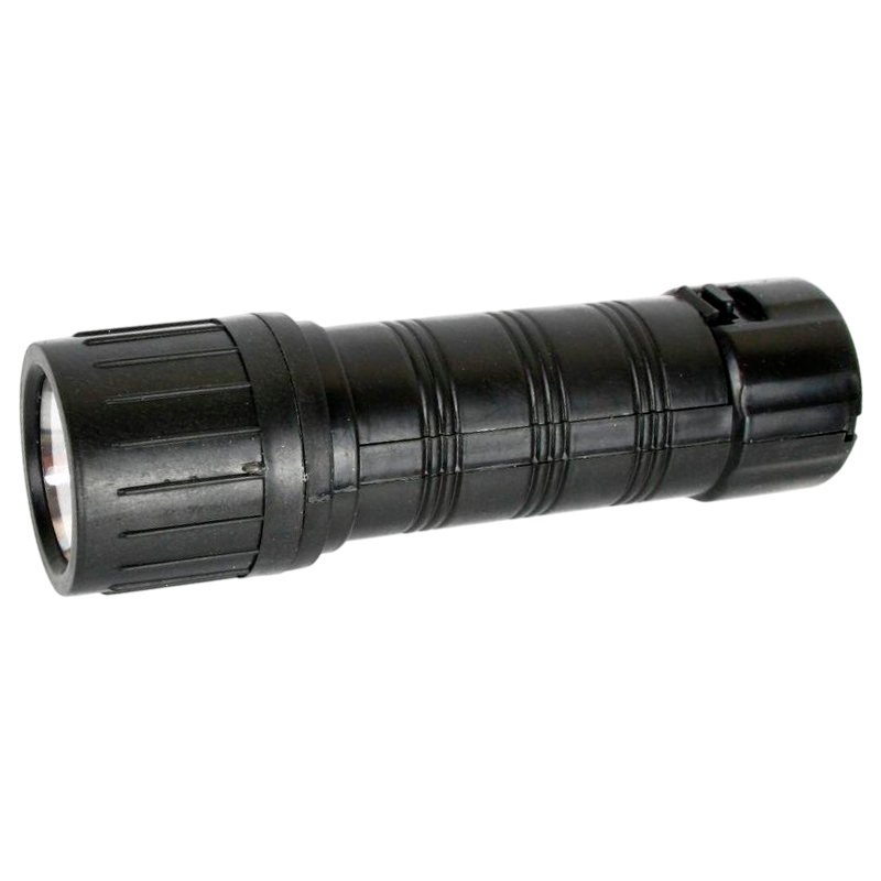 Фонарь универсальный Ultraflash 7102-ТН 0.4W 1LED от батареек IP44 черный (1/25/300)