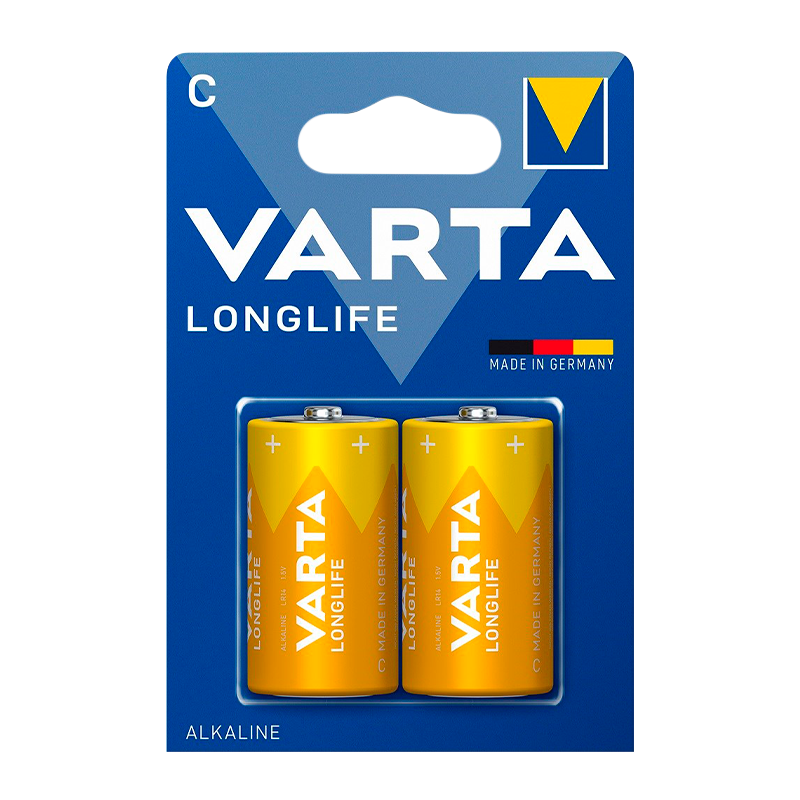 Батарейка Varta LONGLIFE EXTRA LR14 C BL2 Alkaline 1.5V (4114) (2/20/200)