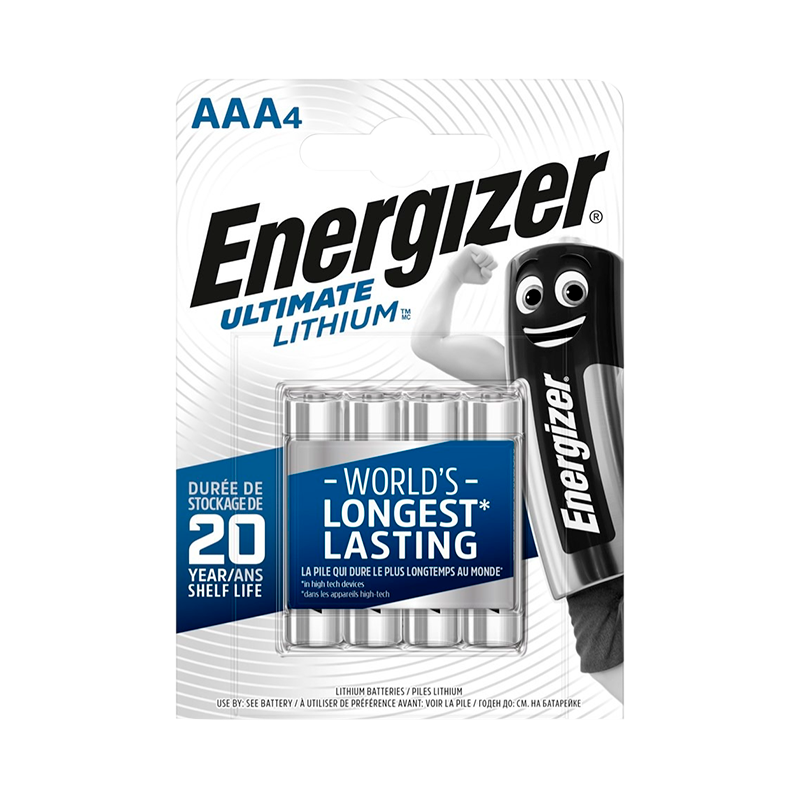 Батарейка Energizer Ultimate FR03 AAA BL4 Lithium 1.5V (4/48)