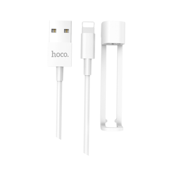 Кабель HOCO X31 USB (m)-Lightning (m) 1.0м 2.1A силикон держатель белый (1/31/310)