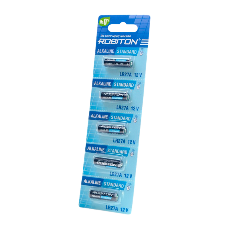 Батарейка ROBITON STANDARD R-27A-0-BL5 27A (0% Hg) BL5