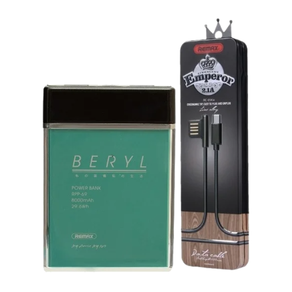 Внешний аккумулятор Remax RPP-69 Beryl 8000mAh 2.0A 2USB зеленый