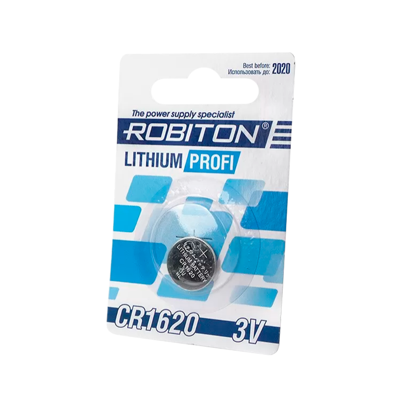Батарейка ROBITON PROFI R-CR1620-BL1, CR1620 BL1 (1/40/1800)