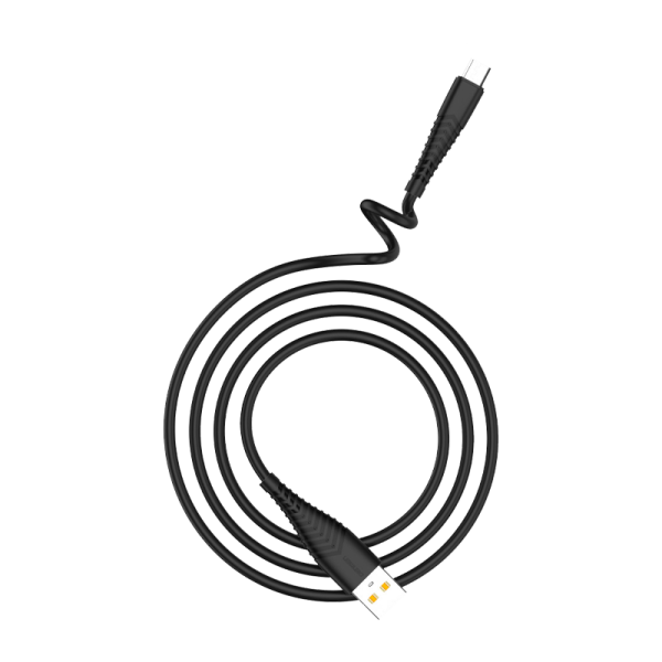 Кабель GFPower 19M USB (m)-microUSB (m) 1.0м 2.4A силикон черный (1/120/480)