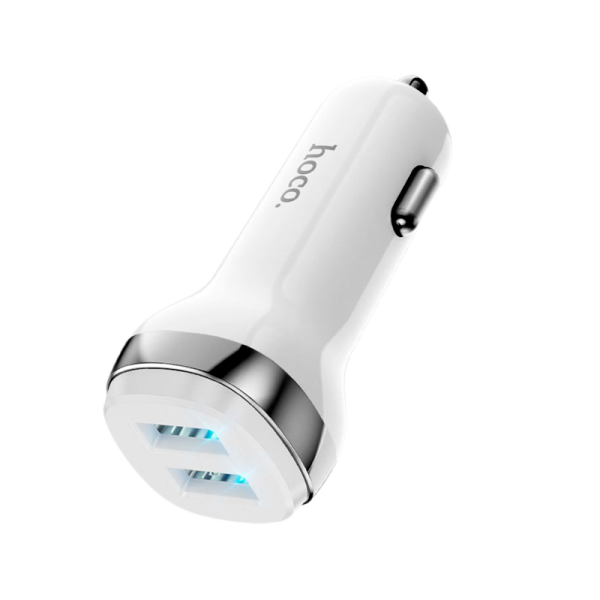 Автомобильное З/У HOCO Z40 2USB 2.4A белый (1/12/120)
