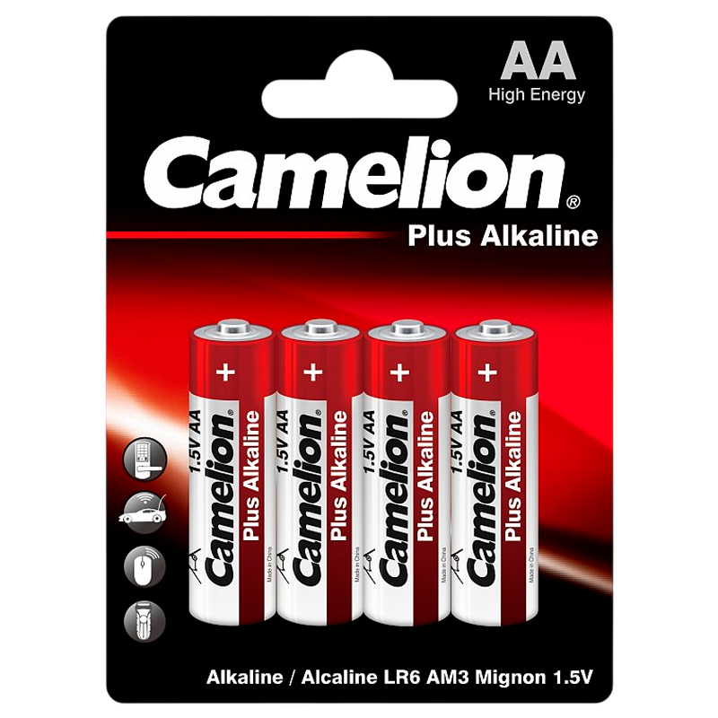 Батарейка Camelion Plus LR6 AA BL4 Alkaline 1.5V (4/48/576/34560)
