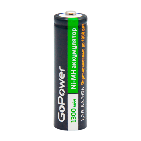 Аккумулятор бытовой GoPower HR6 AA BL2 NI-MH 1300mAh (2/20/240)