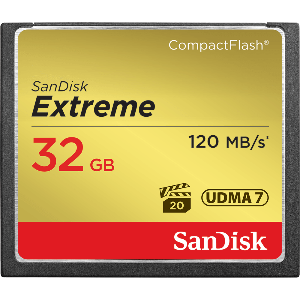 Карта памяти CF SanDisk EXTREME 32GB 800x 120 МБ/сек UDMA 7