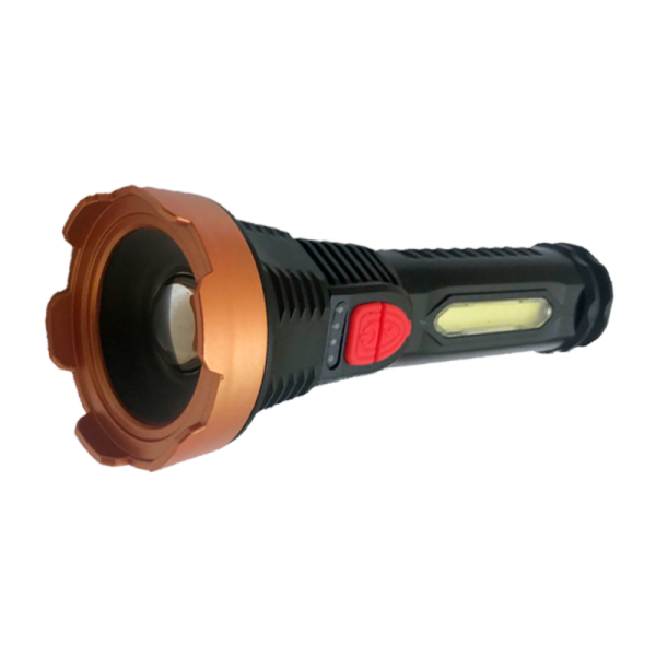 Фонарь универсальный Без бренда H-135 COB от аккумулятора ZOOM + Power Bank черный