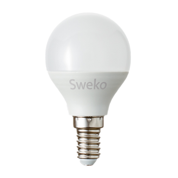 Лампа светодиодная Sweko G45 E14 5W 6500К 230V шар (1/5/100)