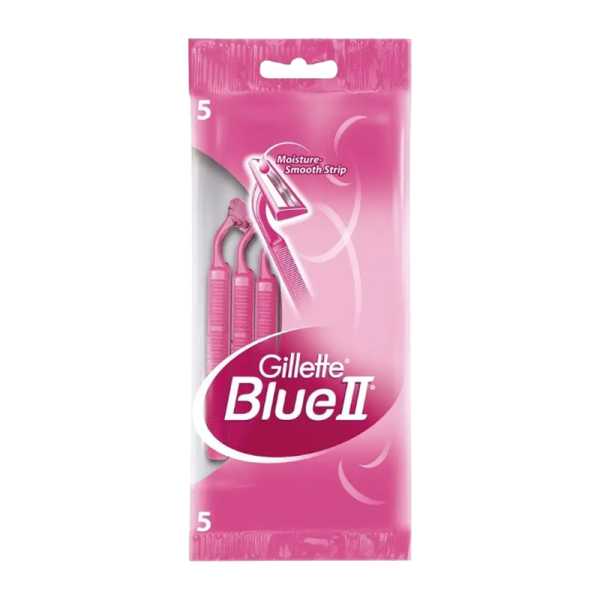 Бритва Gillette Blue II Women 2 лезвия пластиковая ручка плавающая головка 5шт. (1/24)