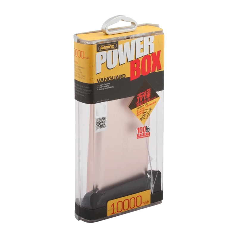 Внешний аккумулятор Remax RPP-10 Vanguard 10000mAh 2.1A 2USB фонарик золотой