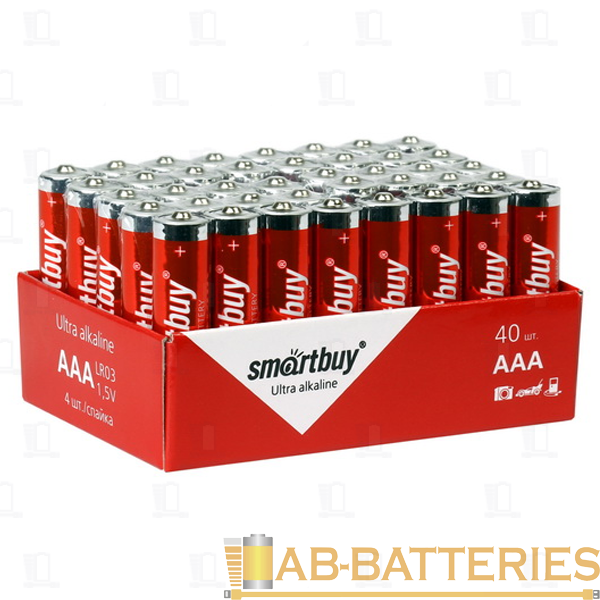 Батарейка Smartbuy LR03 AAA Shrink 40 Alkaline 1.5V (40/960)