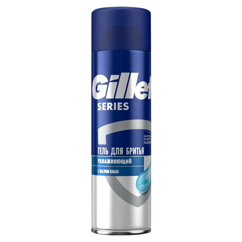 Гель для бритья Gillette Moisturising увлажняющий 200мл (1/6)