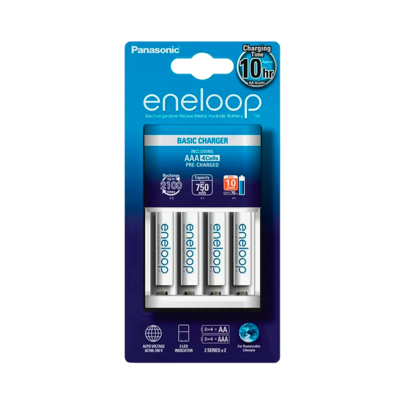 З/У для аккумуляторов Panasonic eneloop Basic Charger AA/AAA 4 слота (1/8)