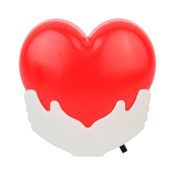 Ночник Camelion NL-246 "Сердце" 220V в розетку белый (1/24/96)