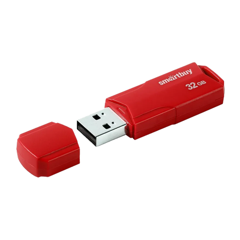 Флеш-накопитель Smartbuy Clue 32GB USB2.0 пластик красный