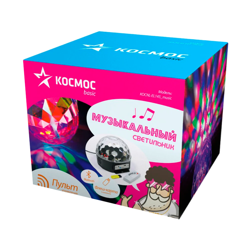 Диско-лампа Космос 5W подставка с Bluetooth колонкой ассорти (1/12)