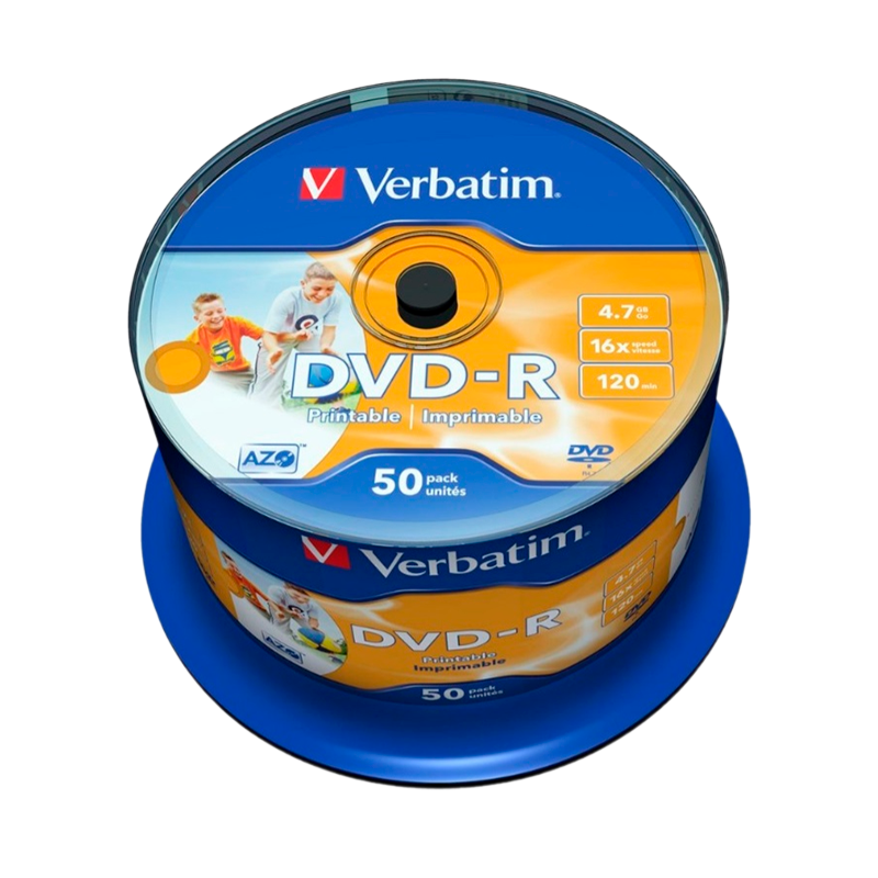 Диск DVD-R Verbatim 4.7GB 16x 50шт. bulk (50/300)