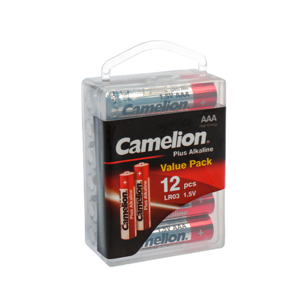 Батарейка Camelion Plus LR03 AAA BOX12 Alkaline 1.5V (12/288/576)