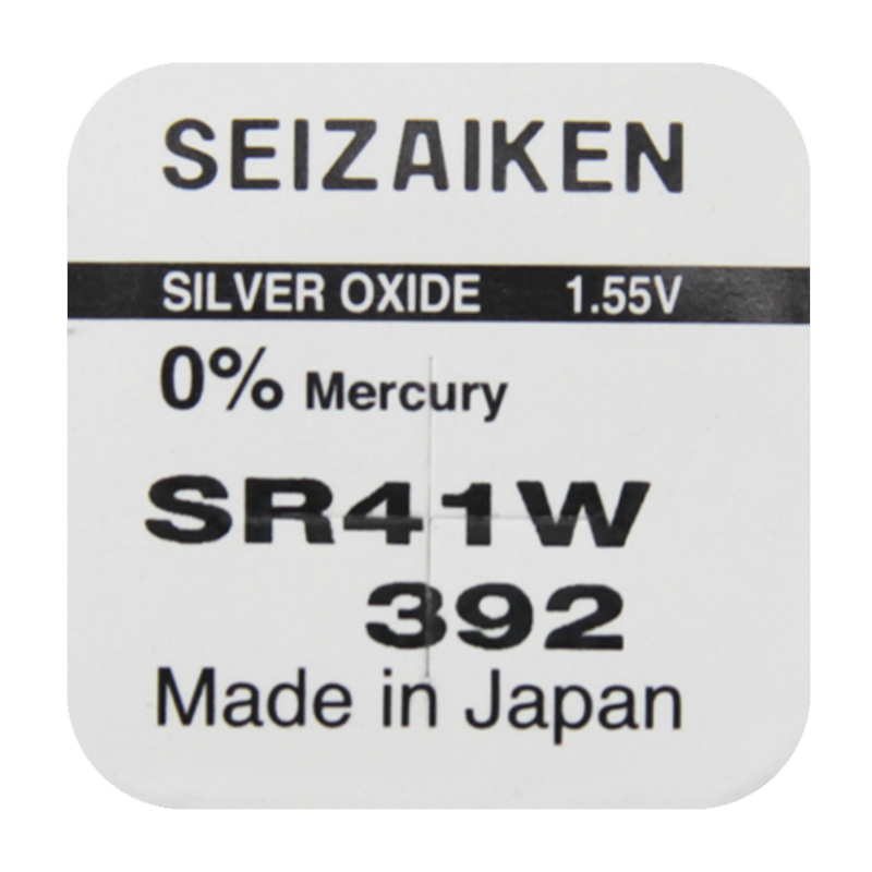 Батарейка SEIZAIKEN 392 (SR41W) Silver Oxide 1.55V (1/10/100/1000)