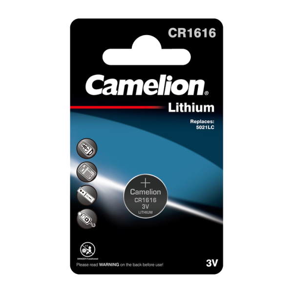 Батарейка Camelion CR1616 BL1 Lithium 3V (1/10/1800)