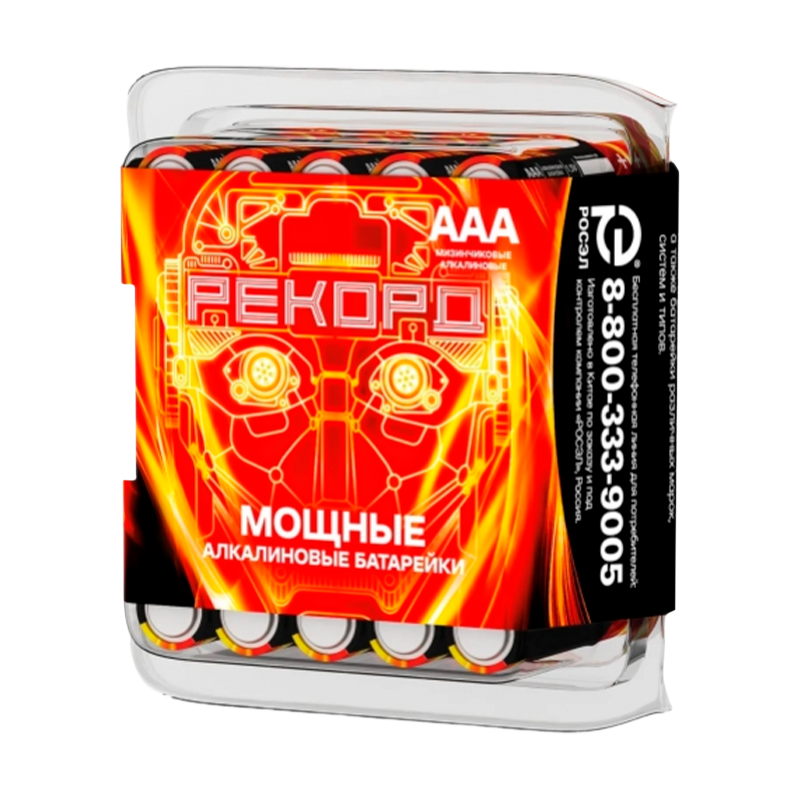 *Батарейка Рекорд LR03 AAA BOX30 Alkaline 1.5V (1/30) 