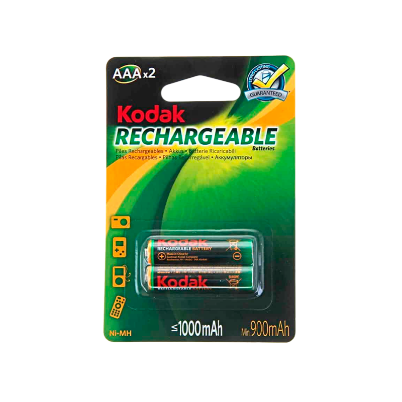 Аккумулятор бытовой Kodak HR03 AAA BL2 NI-MH 1000mAh (2/20/240/16800)