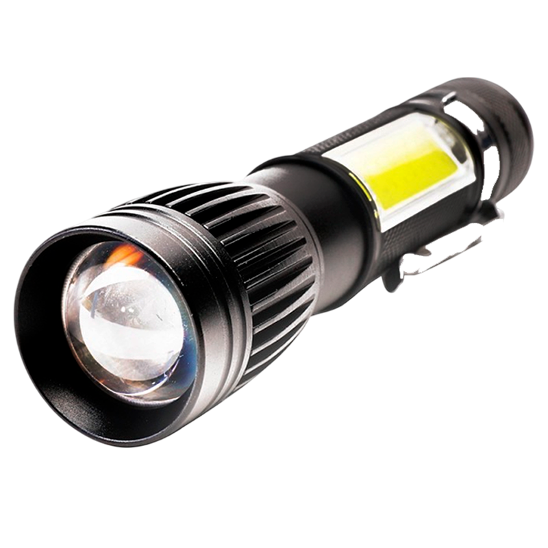 Фонарь туристический Ultraflash LED5333 3W 1LED+COB от аккумулятора черный (1/60)