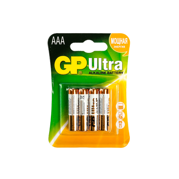 Батарейка GP ULTRA PLUS G-tech LR03 AAA BL4 Alkaline 1.5V (4/40/320)