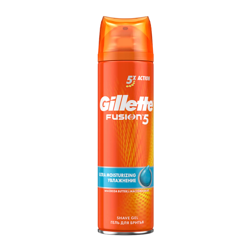 Гель для бритья Gillette FUSION увлажняющий 200мл (1/3/6)