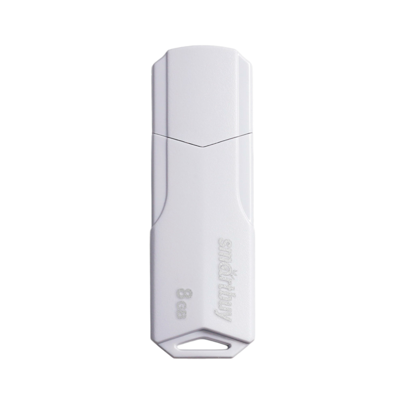 Флеш-накопитель Smartbuy Clue 8GB USB2.0 пластик белый
