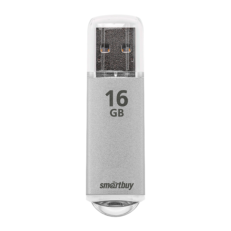 Флеш-накопитель Smartbuy V-Cut 16GB USB2.0 пластик серебряный