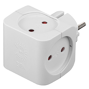 Разветвитель ЭРА SP 4р.Б/З 16A белый (1/10/60)