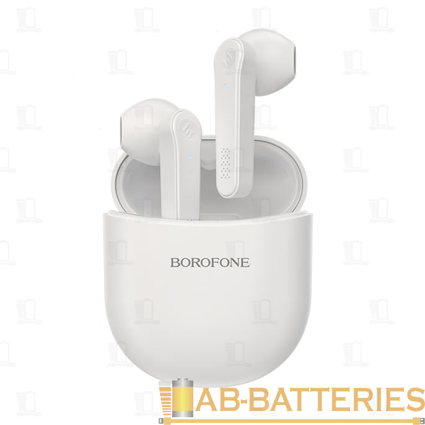 Наушники вставные Borofone BE49 bluetooth 5.0 с микр. белый (1/90)