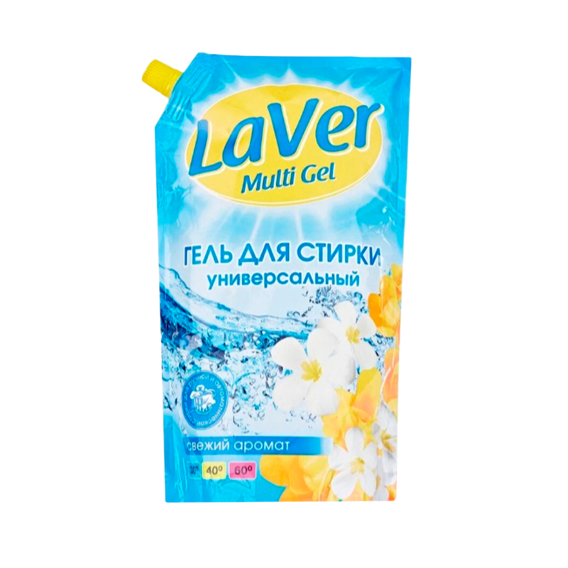 Гель для стирки LaVer Мульти 1л дой-пак (1/6/90)