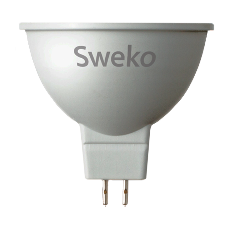Лампа светодиодная Sweko MR16 GU5.3 7W 4000К 230V (1/5/100)